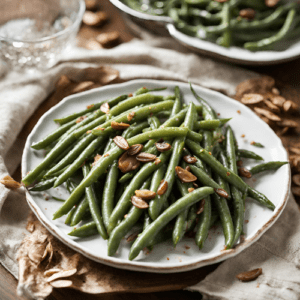 Garlicky Green Beans Almondine recipe