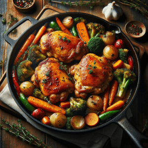One-Pan Garlic Butter Chicken and Vegetables recipe